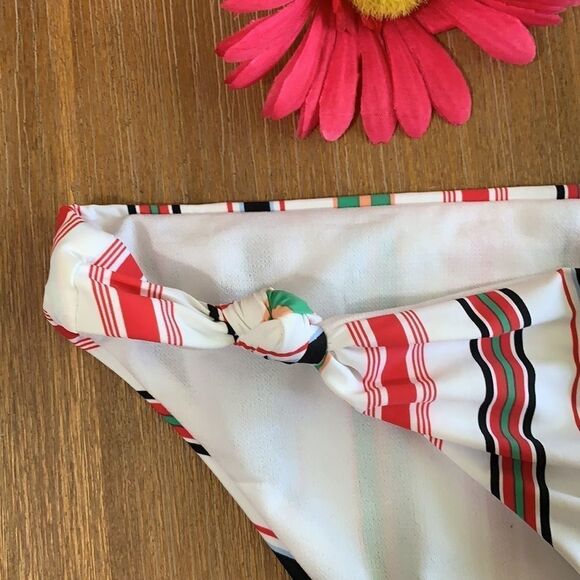 Gibson Latimer Striped Ready or Knot Bikini Bottom - Picture 2 of 9